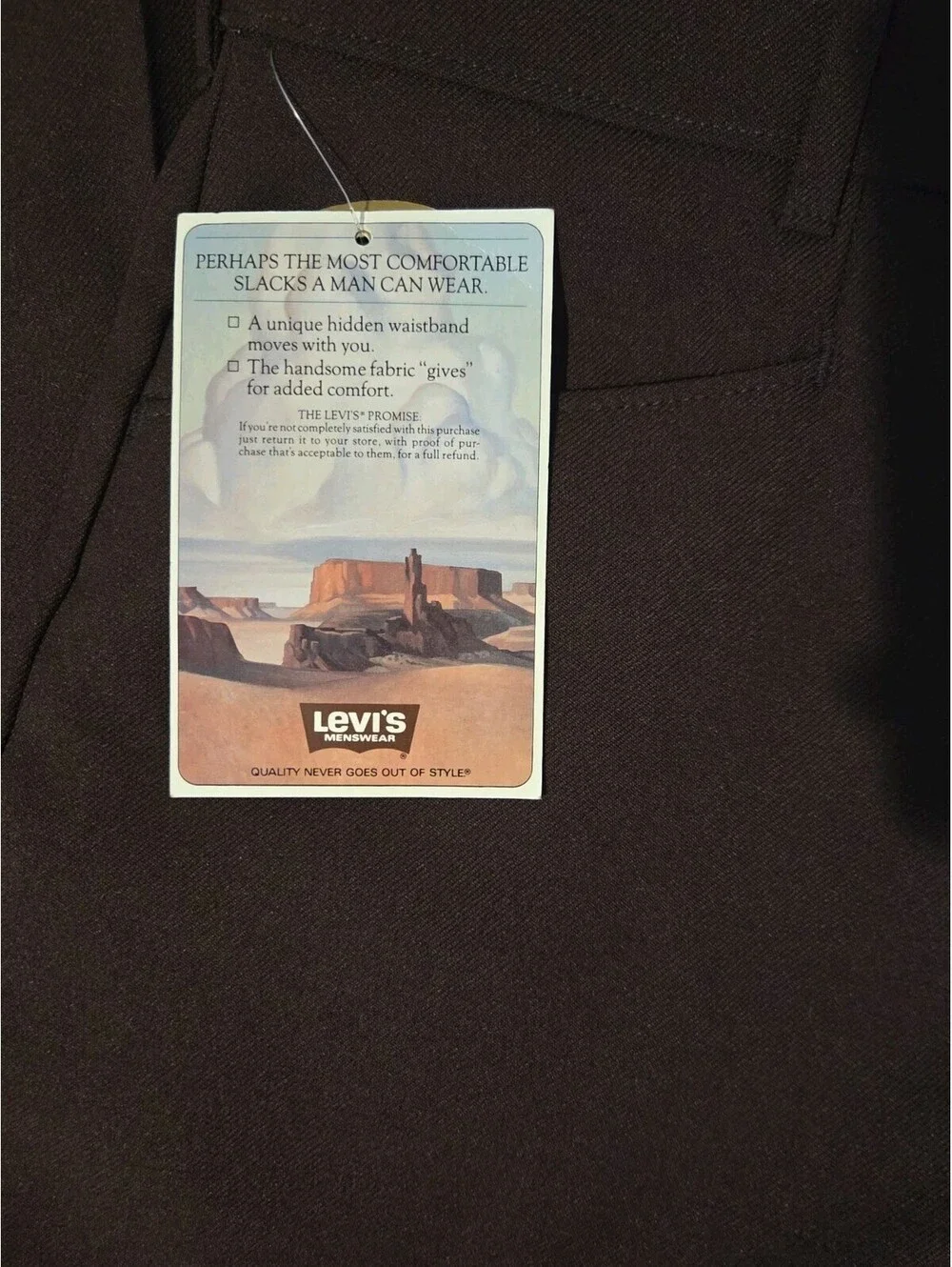 Levi's 32 x 34 Brown Action Slacks 1984 Olympics Outfitters Pants Vintage 70s